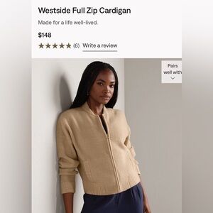 Rhône Westside Full-Zip Cardigan Medium